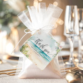 Watercolor Beach Summer Wedding Vielen Dank Geschenkanhänger