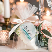 Watercolor Beach Summer Wedding Vielen Dank Geschenkanhänger