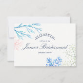 Watercolor Beach Thema ist meine Junior-Bridesmaid Einladung (Vorderseite)