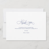 Watercolor Beach Wedding Danke Karte (Rückseite)