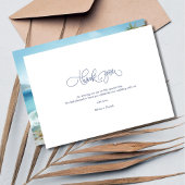 Watercolor Beach Wedding Danke Karte