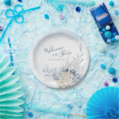 Watercolor Beach Welcome to the Shore Dinner Pappteller (Party)