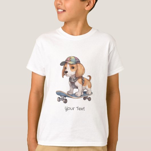 Watercolor Beagle Boy T - Shirt (Vorderseite)