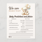 Watercolor Bear for Baby shower boy (Vorderseite)