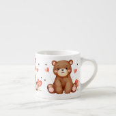 Watercolor Bear Valentine's Day Espressotasse (Rechts)