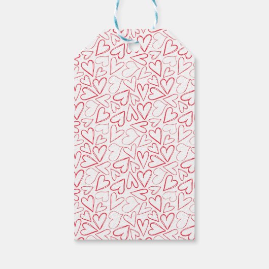 Watercolor Bear Valentine's Day Geschenkanhänger (Rückseite)