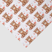 Watercolor Bear Valentine's Day Seidenpapier (Detail)