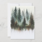 Watercolor Bears Rustic Wilderness Thank You Einladung (Rückseite)
