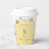 Watercolor Bee Baby Shower Paper Cup Pappbecher (Rückseite)