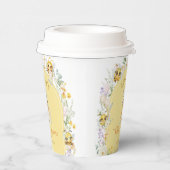 Watercolor Bee Baby Shower Paper Cup Pappbecher (Rechts)