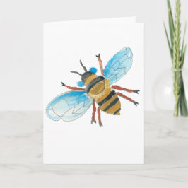 Watercolor Bee Greeting Card Karte
