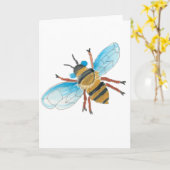 Watercolor Bee Greeting Card Karte (Gelbe Blume)