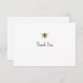Watercolor Bee Note Card Dankeskarte