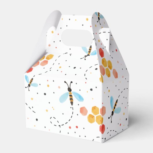 Watercolor Bee Pattern Geschenkschachtel (Rückseite)
