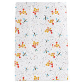 Watercolor Bee Pattern Mittlere Geschenktüte (Rückseite)