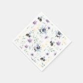 Watercolor Bee Pattern Serviette (Ecke)
