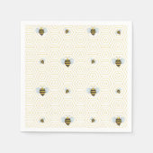 Watercolor Bee Pattern Serviette (Vorderseite)