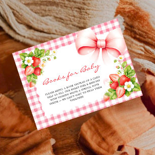 Watercolor-Beeren-Süße-Baby-Shower-Buch-Anfrage Begleitkarte