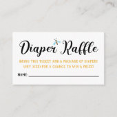 Watercolor Bee's Diaper Raffle Tickets Begleitkarte (Vorderseite)
