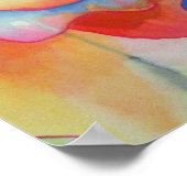 Watercolor Begno abstrakte Kunstgeschichte Poster (Ecke)