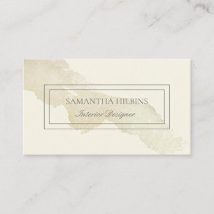 Watercolor Beige Räume Designer Beruflich Visitenkarte