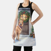 Watercolor Belgian Laekenois Farmhouse Christmas Schürze (InSitu)