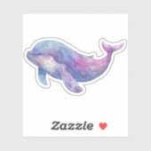Watercolor Beluga Whale Aufkleber (Blatt)