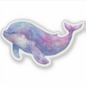 Watercolor Beluga Whale Aufkleber (Vorderseite)