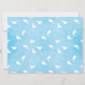 Watercolor Beluga Whale Personalisiertes Foto Einladung (Rückseite)