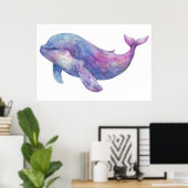 Watercolor Beluga Whale Poster (Heimbüro)