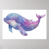 Watercolor Beluga Whale Poster (Vorne)