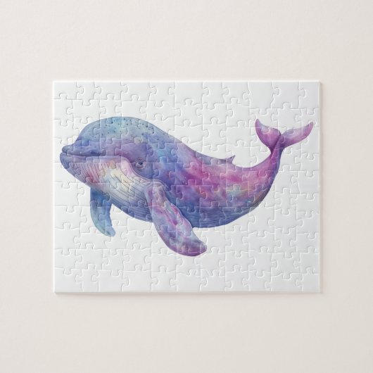 Watercolor Beluga Whale Puzzle (Horizontal)