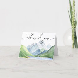 Watercolor Berge Danke
