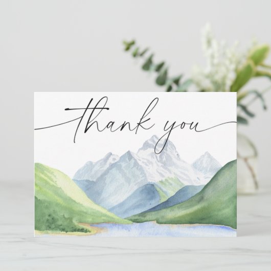 Watercolor Berge Danke (Stehend Vorderseite)