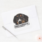 Watercolor Bernese Mountain Dog Square Sticker (Umschlag)