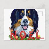 Watercolor Bernese Mountain Dog Weihnachten Postkarte (Rückseite)