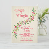 Watercolor Berries Greenerie Swag Weihnachten Einl (Stehend Vorderseite)