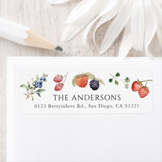 Watercolor Berries Return Address (Insitu)