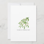 Watercolor Berry Branches Weihnachtsfest Party Einladung (Rückseite)