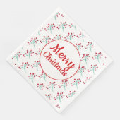 Watercolor Berry Christmas Napkins Serviette (Ecke)