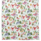 Watercolor Berry Duschvorhang (Vorderseite)