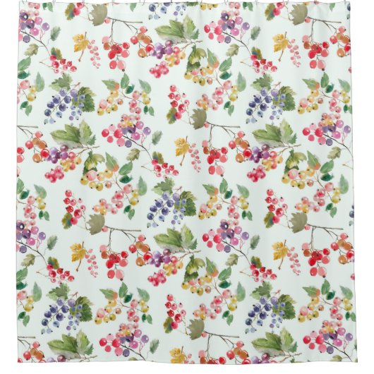 Watercolor Berry Duschvorhang (Vorderseite)