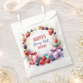 Watercolor Berry First Birthday Strawberry Party - Geschenktütchen