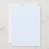 Watercolor Berry Pancake Blue Gingham Baby Dusche Einladung (Rückseite)