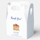 Watercolor Berry Pancake Blue Gingham Baby Dusche Geschenkschachtel (Geöffnet)