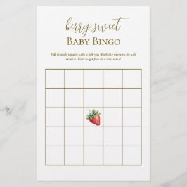 Watercolor Berry Sweet Baby Show Bingo Game