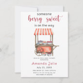 Watercolor Berry Sweet Berries Baby Shower Einladung (Vorderseite)