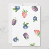 Watercolor Berry Sweet Brautparty Einladung (Rückseite)