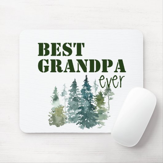 Watercolor Beste Opa je Mousepad (Mit Mouse)