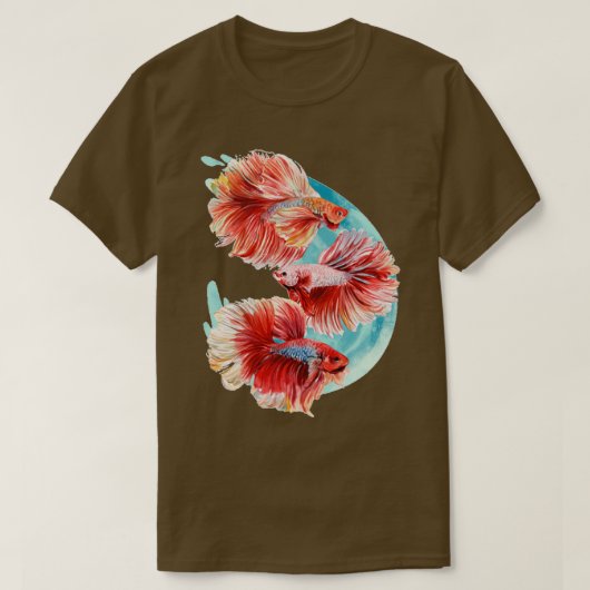 Watercolor bettas T-Shirt (Design vorne)